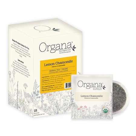 Organa Tea Chamomile Lemon, Soft Tea Pods, PK108 PK 310051